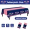 2-Pack 54" x 108" Disposable American Flag Tablecloths – Patriotic Plastic Table Covers for Fourth of July, Veterans Day, Picnics, Camping, and Parties